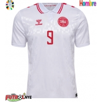 Camiseta Dinamarca Rasmus Hojlund #9 Visitante Equipación Eurocopa 2024 manga corta
